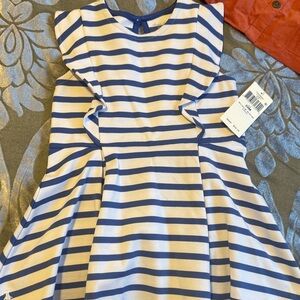 Polo by Ralph Lauren Navy and White Striped Kids Dress